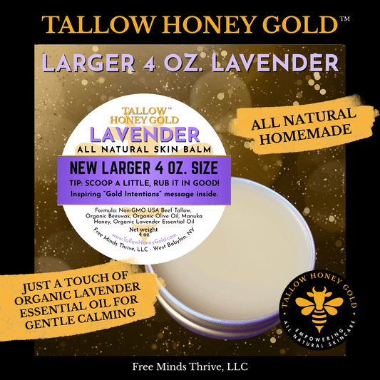 Lavender Skin Balm *Various Sizes* (Tallow Honey Gold) - Tallow Honey Gold (Free Minds Thrive, LLC)