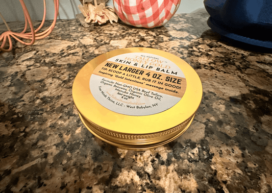 *BIGGER 4 oz.* Skin & Lip Balm - Unscented (Tallow Honey Gold) - Tallow Honey Gold (by Free Minds Thrive)