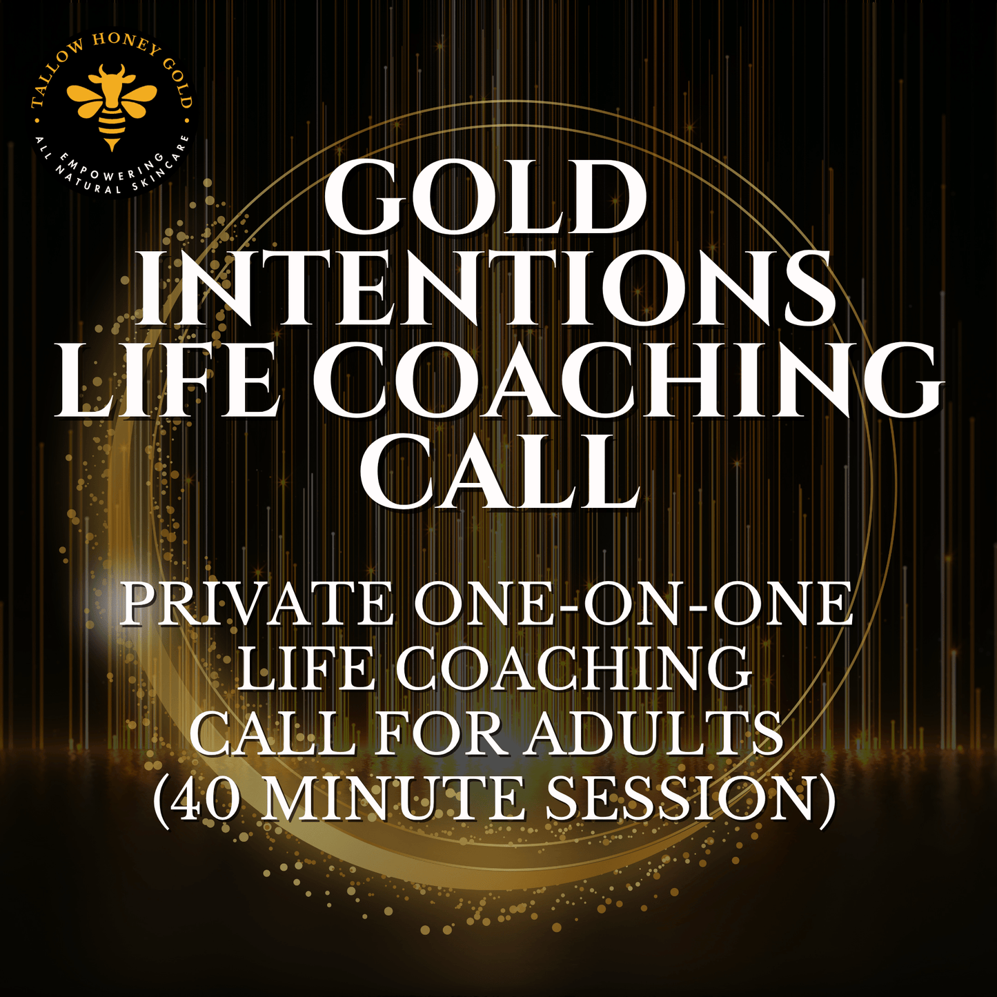 Gold Intentions Life Coaching Call (1:1 with a Certified Life Coach) - Tallow Honey Gold (by Free Minds Thrive)