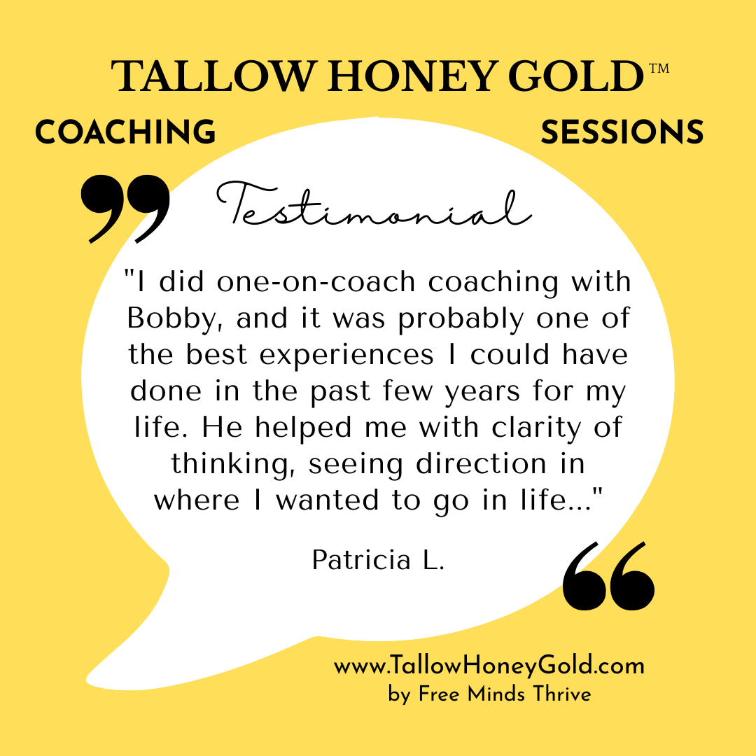 Gold Intentions Life Coaching Call (1:1 with a Certified Life Coach) - Tallow Honey Gold (by Free Minds Thrive)