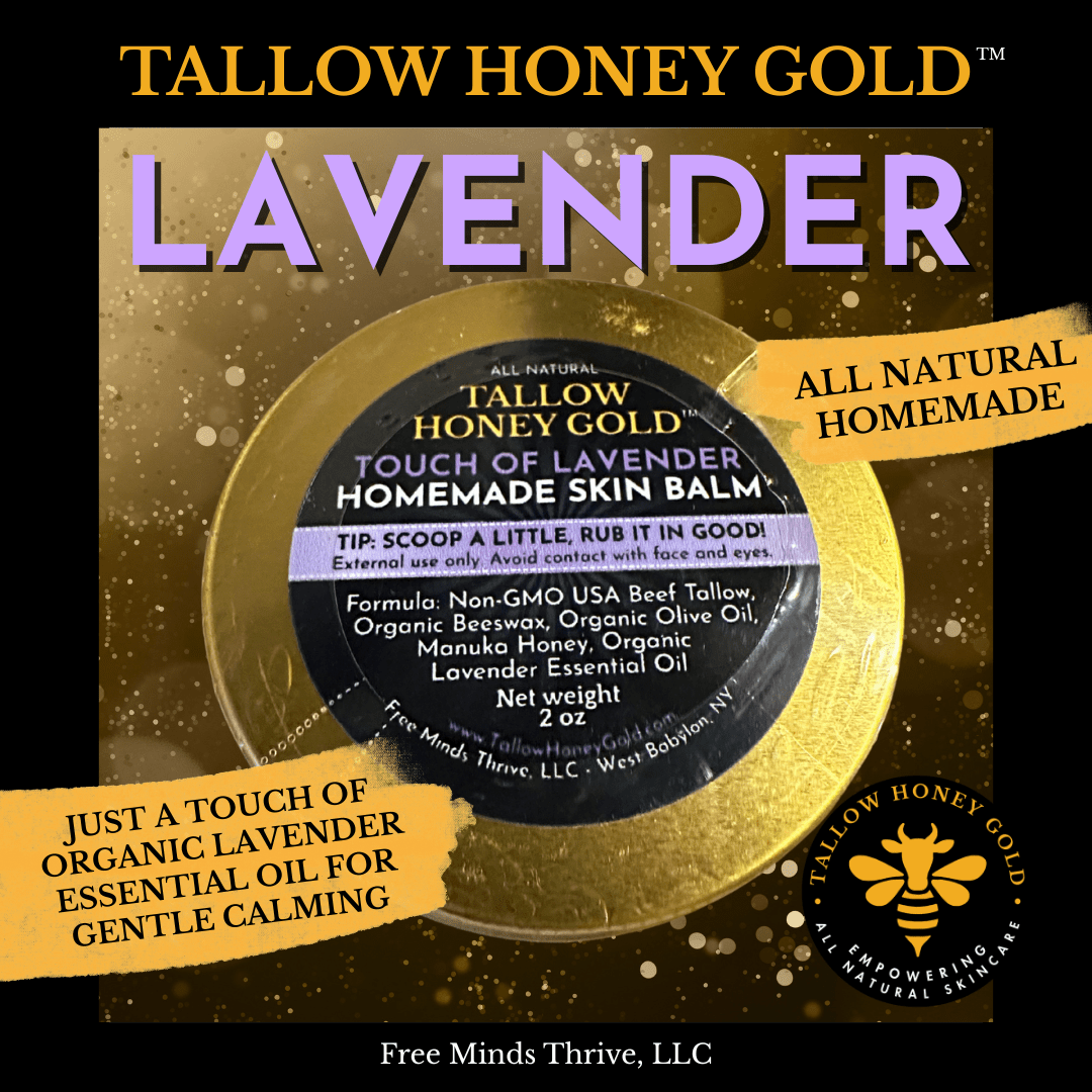 Lavender Skin Balm 2 oz. (Tallow Honey Gold) - Tallow Honey Gold (Free Minds Thrive, LLC)