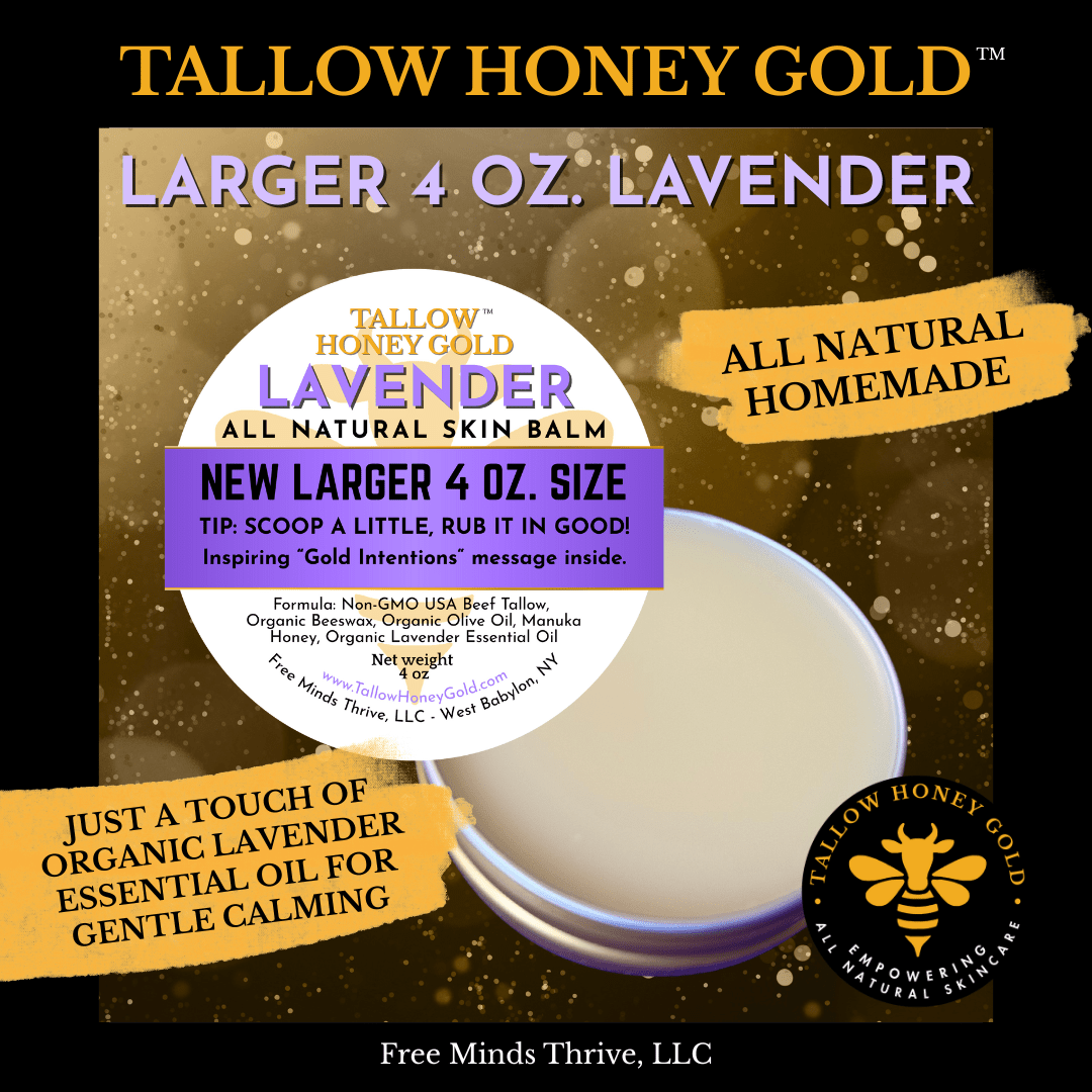 Lavender Skin Balm *Various Sizes* (Tallow Honey Gold) - Tallow Honey Gold (Free Minds Thrive, LLC)