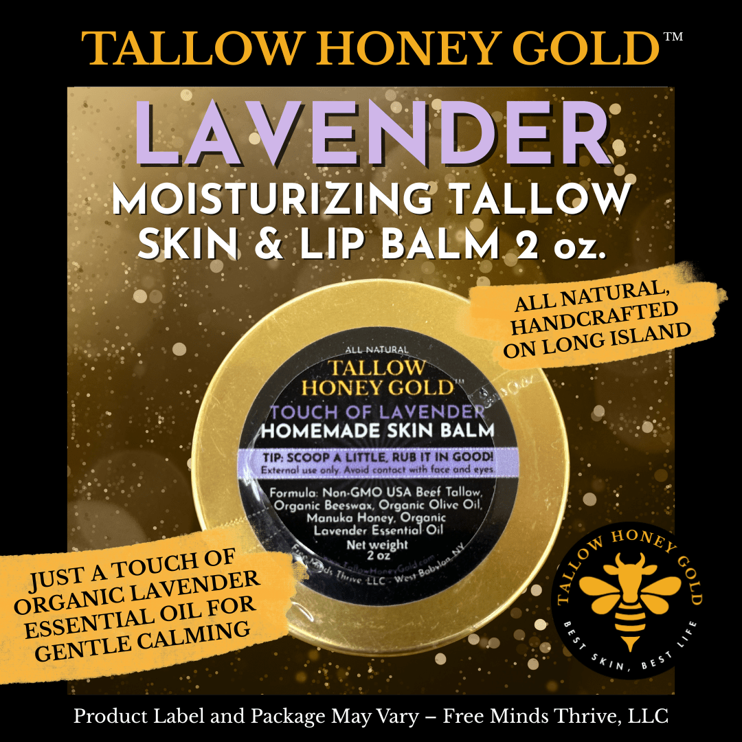 Lavender Tallow Skin Balm *Various Sizes* - Tallow Honey Gold (Free Minds Thrive, LLC)