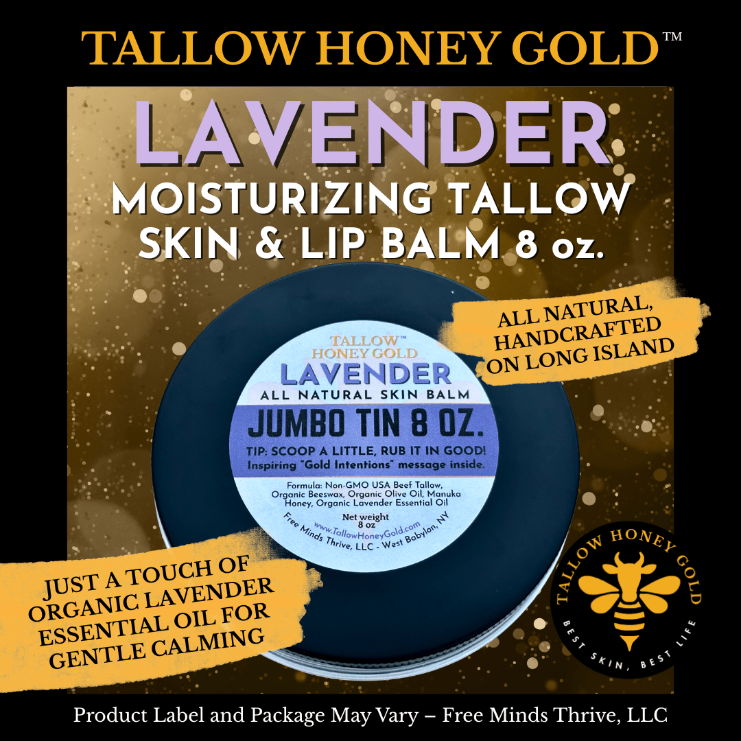 Lavender Tallow Skin Balm *Various Sizes* - Tallow Honey Gold (Free Minds Thrive, LLC)