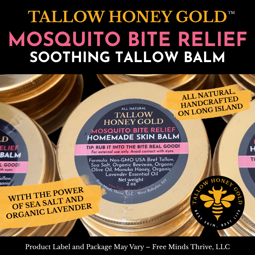 Mosquito Bite Relief Tallow Scrub 2 oz. - Tallow Honey Gold (Free Minds Thrive, LLC)