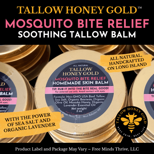 Mosquito Bite Relief Tallow Scrub 2 oz. - Tallow Honey Gold (Free Minds Thrive, LLC)