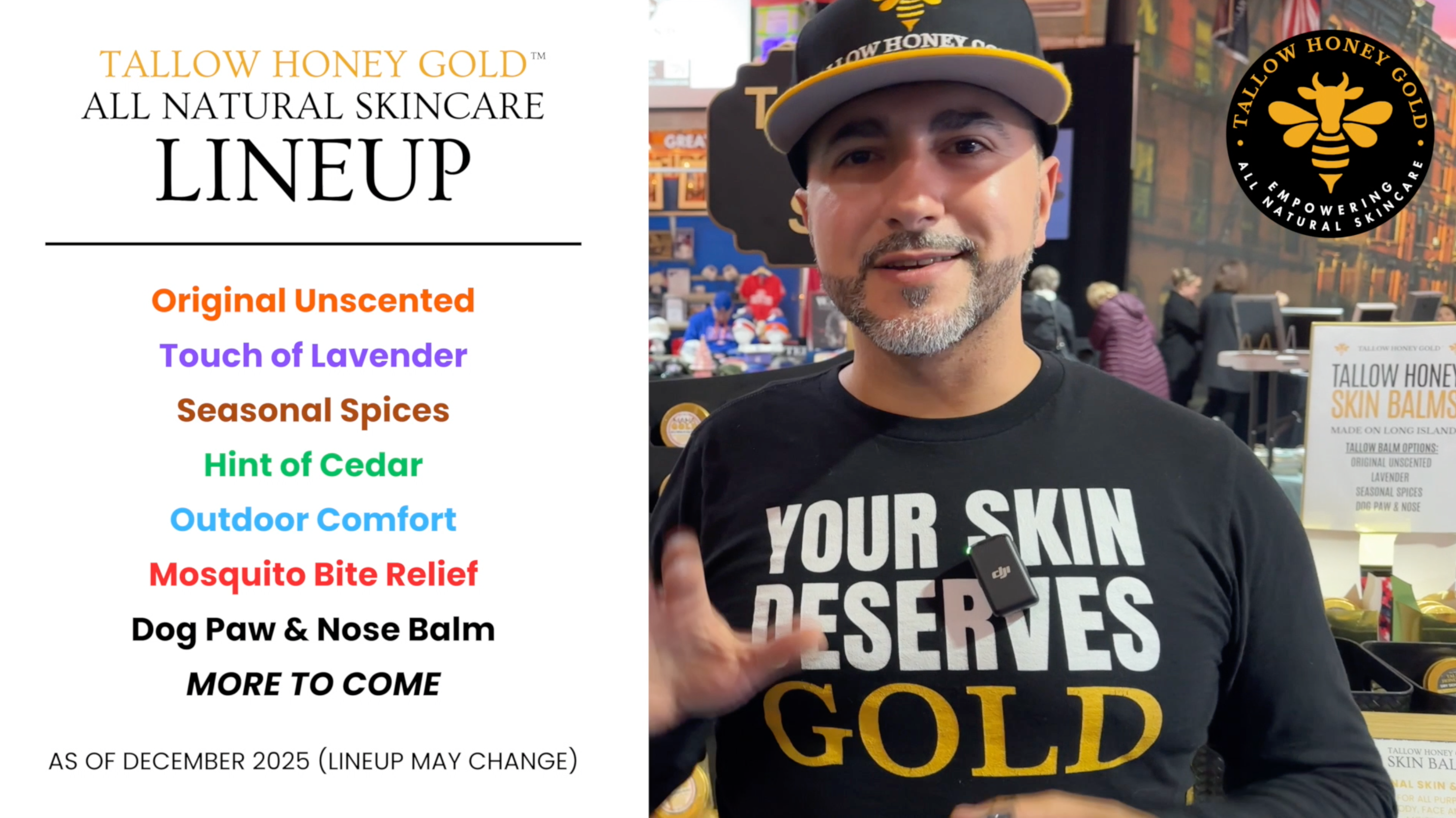 Load video: Tallow Honey Gold Creator Bobby Vincench provides a product overview video.