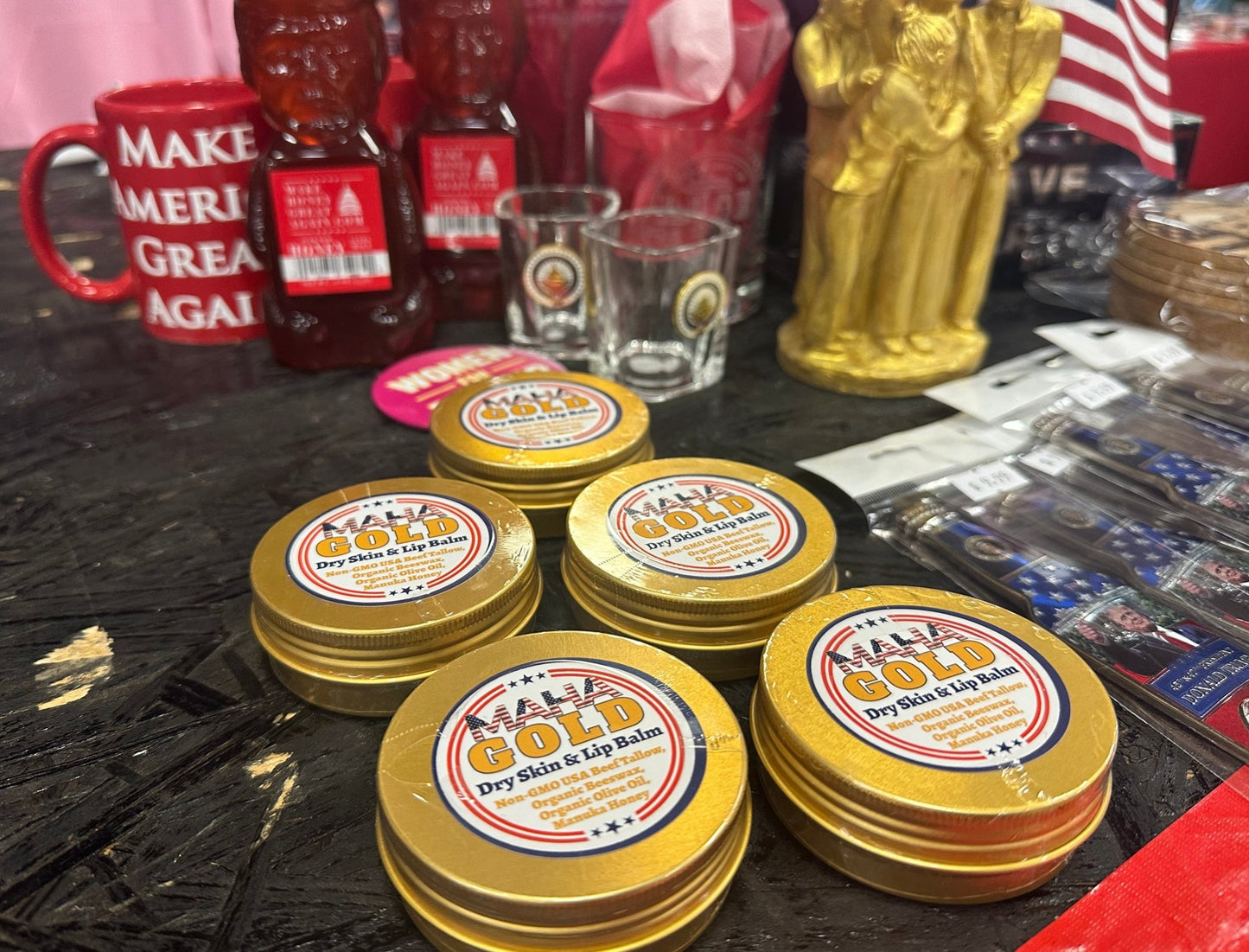 *SPECIAL EDITION* "MAHA Gold" Skin & Lip Balm 2 oz. (Tallow Honey Gold) - Tallow Honey Gold (by Free Minds Thrive)